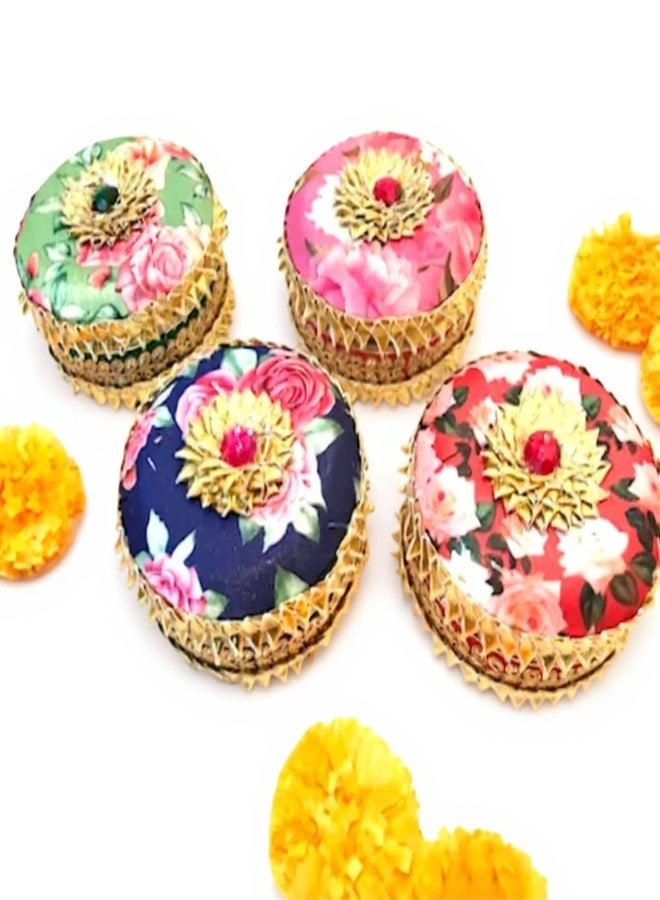 LOVENSPIRE 1 PC Decorative Gotta Steel Ladoo Box 400 Grams Designer Sweet Box Indian Wedding Housewarming Shagun Gift Festival Pooja Favor Return Gift for Friends Family Guest Bridesmaid - Image 2
